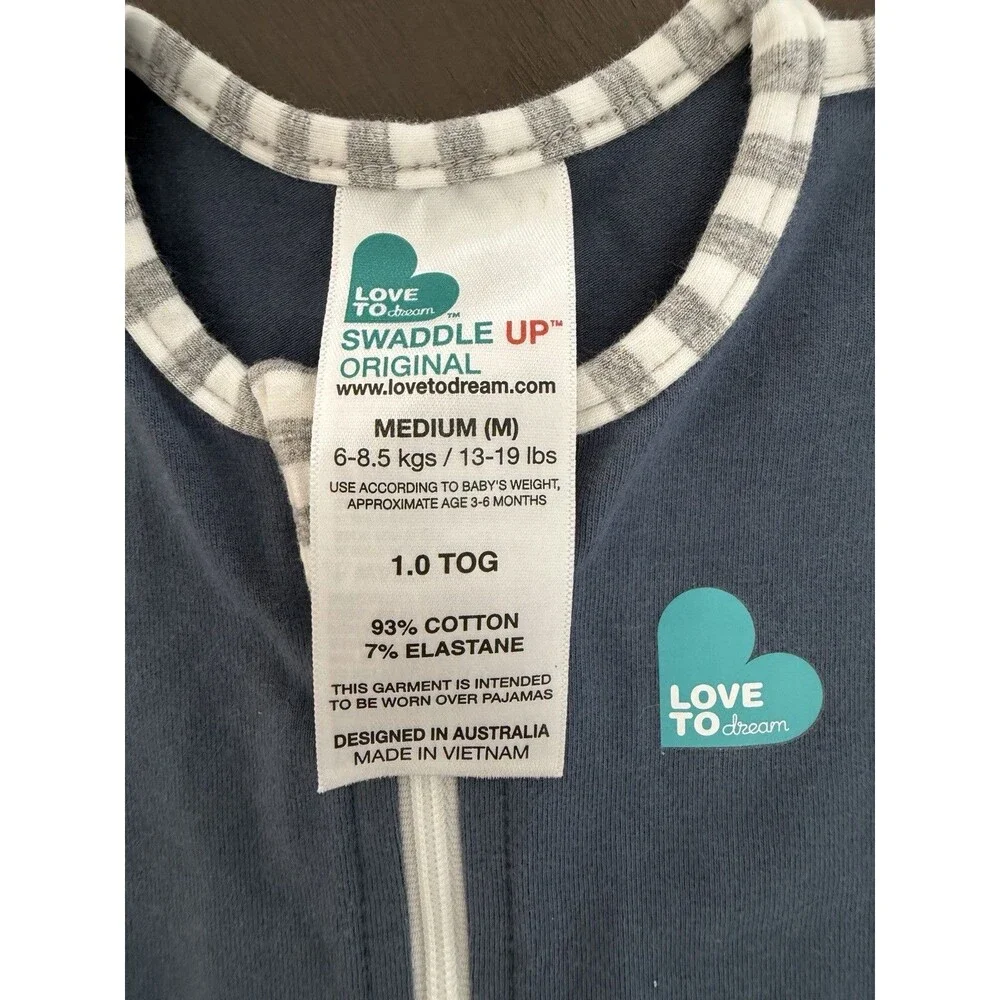 Baby Sleep Sack 1.0 TOG Snug Fit baby Essentials denim blue boy Love to Dream M